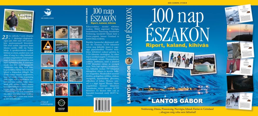 100 nap északon - könyvboritó design kiterítve