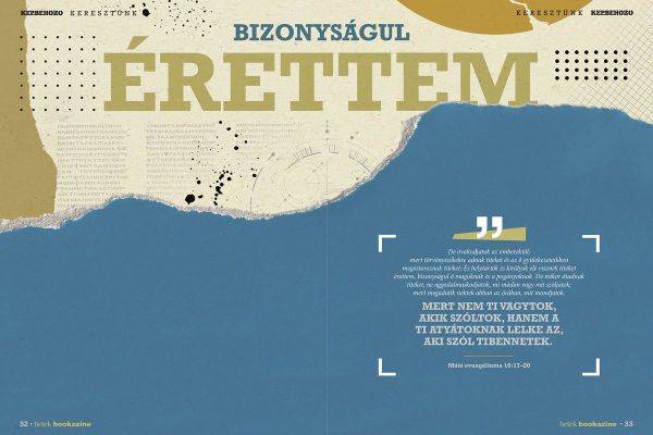 Hetek - Képbehozó Magazin - fejezetindító oldalpár layout design 2.