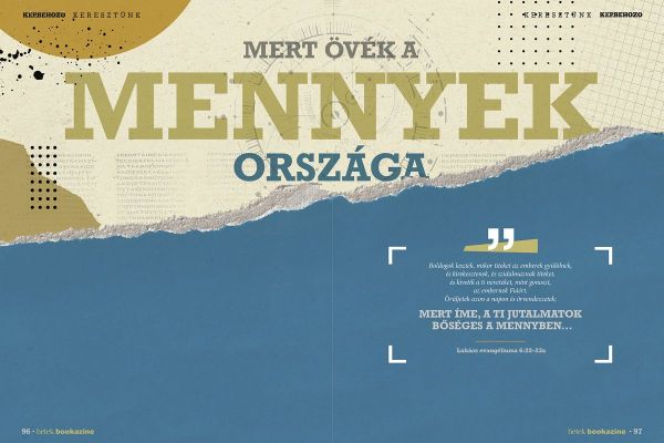 Hetek - Képbehozó Magazin - fejezetindító oldalpár layout design 4.