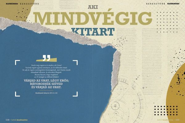 Hetek - Képbehozó Magazin - fejezetindító oldalpár layout design 5.