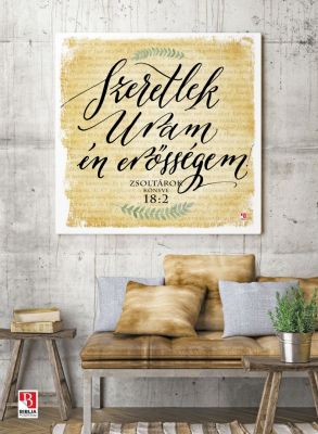 Biblia idézet, igés kép vászonra printelve