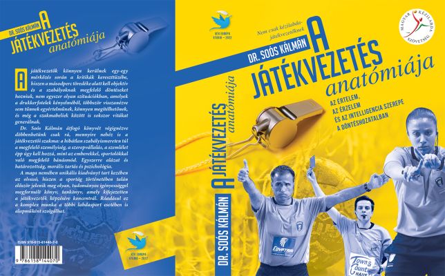 Dr. Soós Kálmán - A játékvezetés anatómiája - könyvboritó design kiterítve