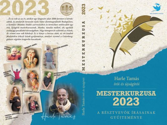 Harle Tamás - Mesterkurzus - gyűjtemény kötet - boritó design