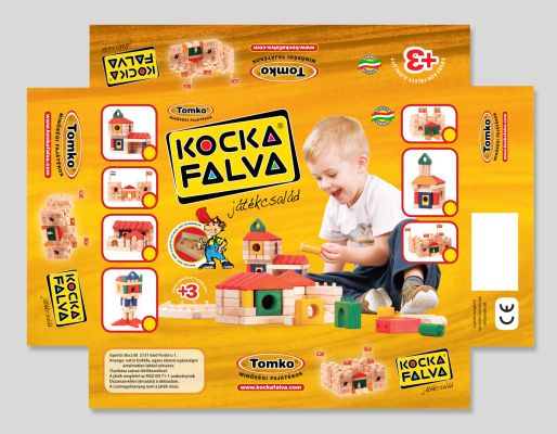 Kockafalva játék - logó és doboz design