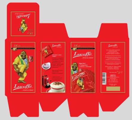 Lucaffe - kávés filter doboz design