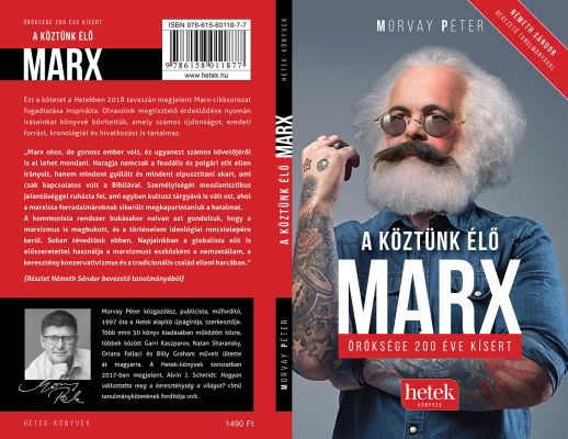 Morvay Péter : A köztünk élő Marx - könyboritó design kiterítve