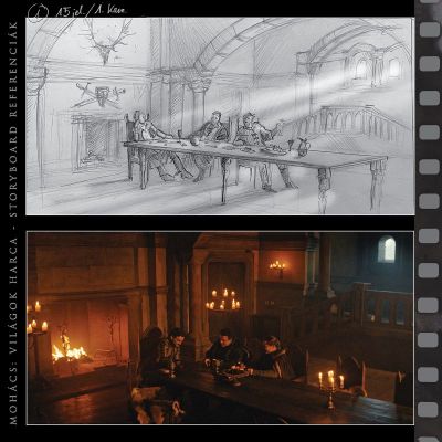 MOHÁCS, Világok Harca - Storyboard és képkocka az elkészült filmből 01
