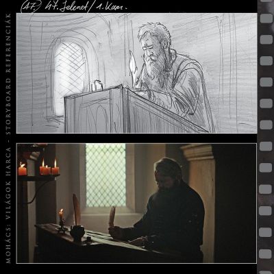 MOHÁCS, Világok Harca - Storyboard és képkocka az elkészült filmből 10
