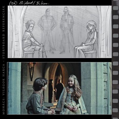 MOHÁCS, Világok Harca - Storyboard és képkocka az elkészült filmből 11