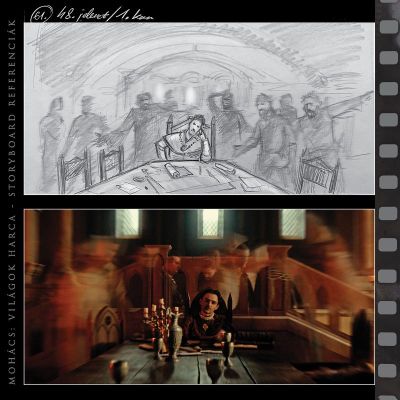 MOHÁCS, Világok Harca - Storyboard és képkocka az elkészült filmből 04