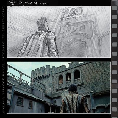 MOHÁCS, Világok Harca - Storyboard és képkocka az elkészült filmből 09