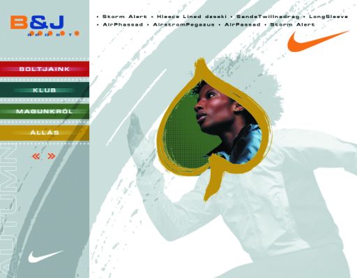 B&J Sport - website design 2002